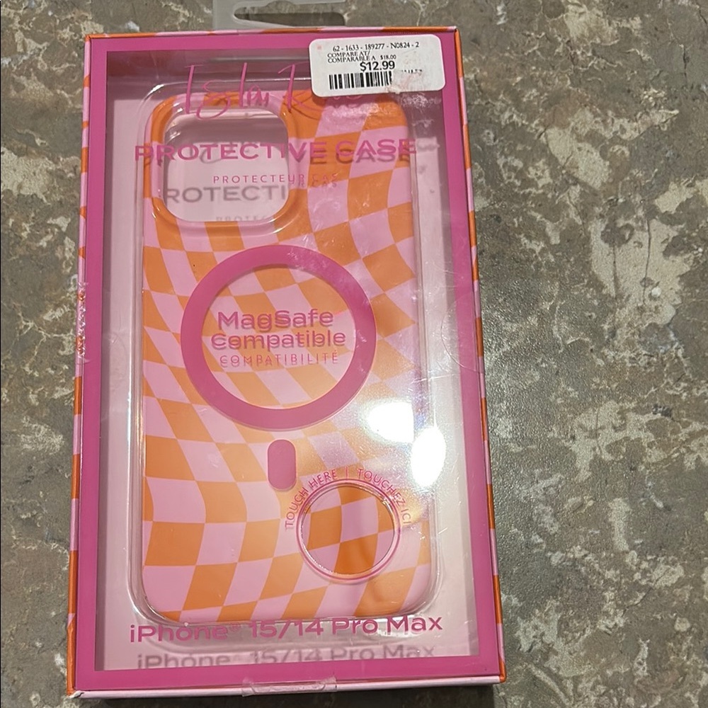 Tech21 Pink Checkered iPhone 13 Pro Max Case